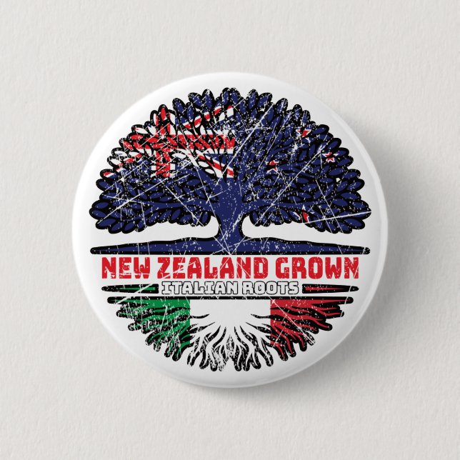Italien Neuseeländer New Zealand Treots Button (Vorderseite)