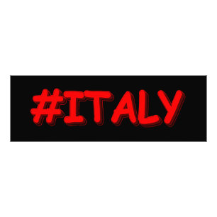 "#ITALIEN" Niedliches Design. Jetzt kaufen Fotodruck