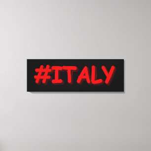 "#ITALIEN" Niedliches Design. Jetzt kaufen Leinwanddruck