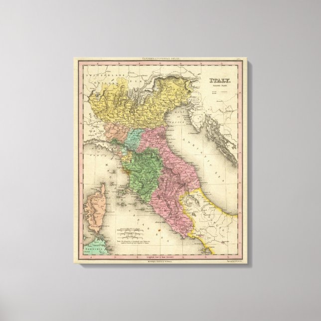 Italien Nordteil Leinwanddruck (Vorderseite)