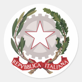 Italien - Offizielle Wappenkleidung Heraldry Runder Aufkleber