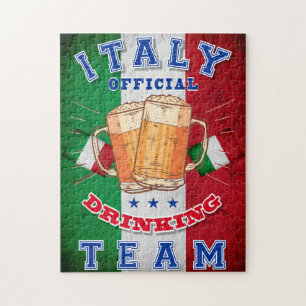 Italien Offizielles Trinkteam. Schönes Bier Puzzle