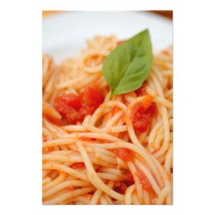 Italien, Orta, Orta, Orta-See, Spaghetti mit Tomat Fotodruck