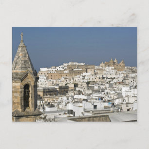Italien, Ostuni, nahe Aussicht auf die Altstadt Postkarte