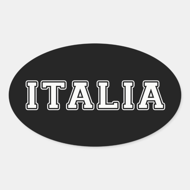Italien Ovaler Aufkleber (Vorderseite)