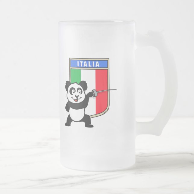 Italien - Panda Mattglas Bierglas (Rechts)