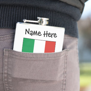 Italien Personalisierte Italienische Flagge  Flachmann
