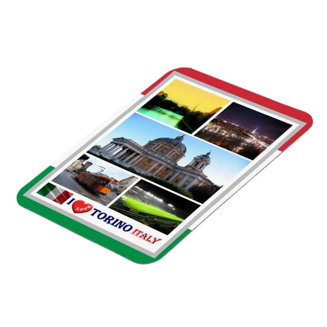 Italien - Piemont - Turin - I Liebe - Magnet (Linke Seite)
