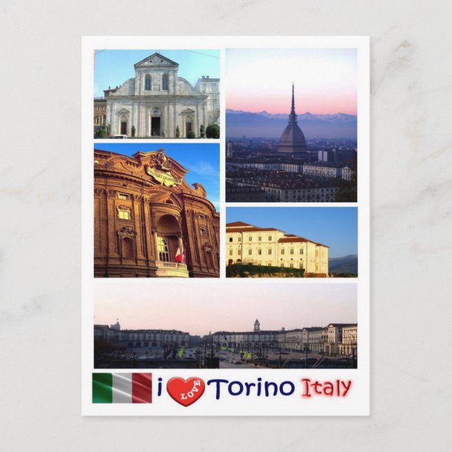 Italien - Piemont - Turin - I Liebe - Postkarte (Vorderseite)