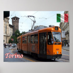 Italien - Piemont - Turin - Straßenbahn - Poster