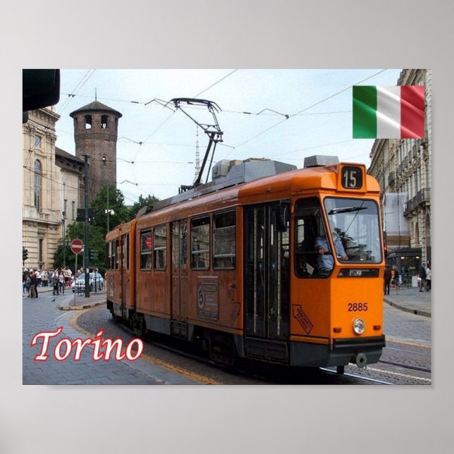 Italien - Piemont - Turin - Straßenbahn - Poster (Vorne)