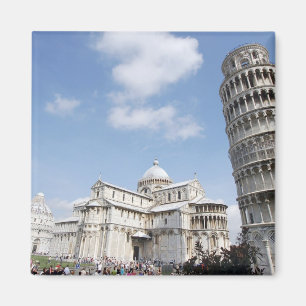 Italien, Pisa. Kathedrale, Baptisterium und Schief Magnet
