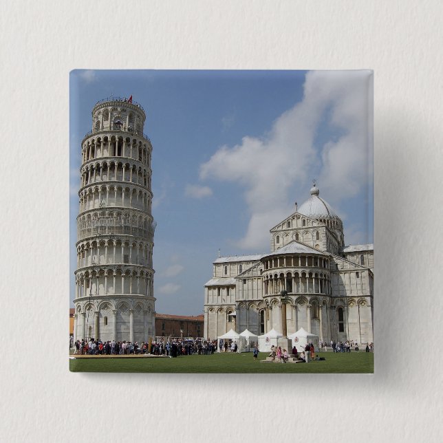 Italien, Pisa. Mietturm von Pisa und Button (Vorderseite)