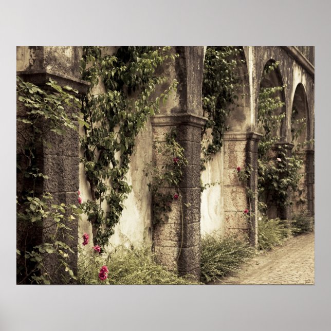 Italien, Provinz Brescia, Riviera Gardone. Garten Poster (Vorne)