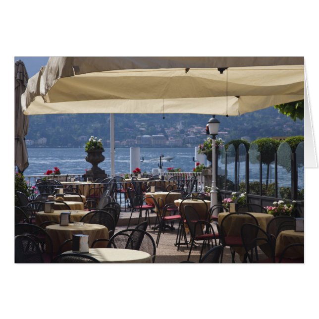 Italien, Provinz Como, Bellagio. Café am See. (Vorderseite (Horizontal))