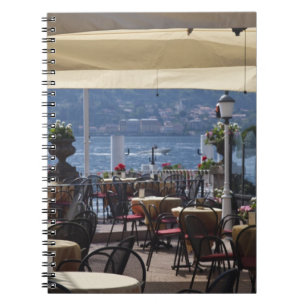 Italien, Provinz Como, Bellagio. Café am See. Notizblock