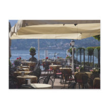 Italien, Provinz Como, Bellagio. Café am See.