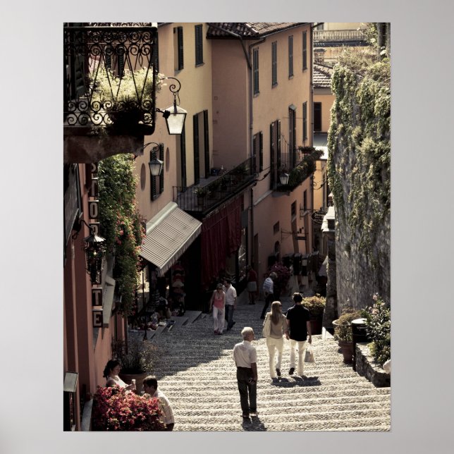 Italien, Provinz Como, Bellagio. Salita Poster (Vorne)