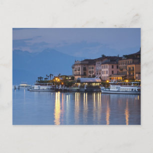 Italien, Provinz Como, Bellagio. Stadtsicht, Postkarte