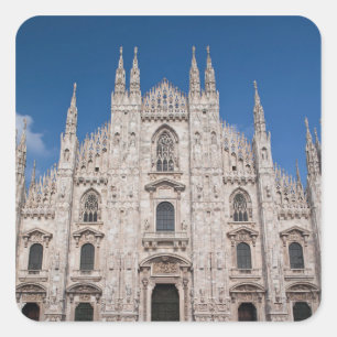 Italien, Provinz Mailand, Mailand. Mailänder Dom, Quadratischer Aufkleber