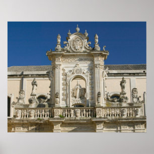 Italien, Puglia, Lecce, Piazza del Duomo, Palazzo Poster