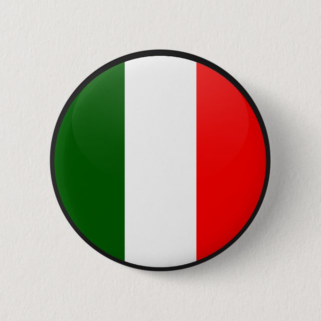 Italien-Qualität Flaggen-Kreis Button (Vorderseite)