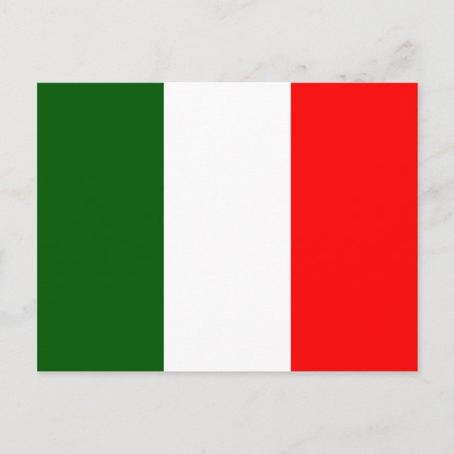 Italien-Qualitäts-Flagge Postkarte (Vorderseite)