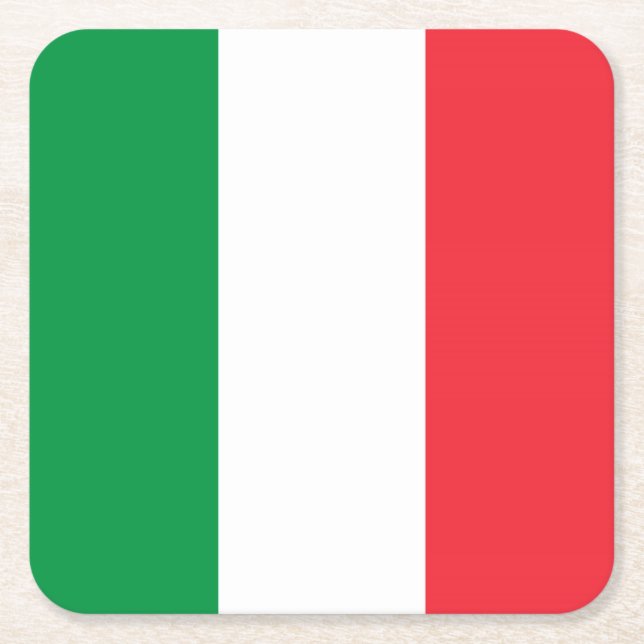 Italien Rechteckiger Pappuntersetzer (Vorderseite)