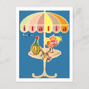 Italien Reise im Vintage-Stil Postkarte