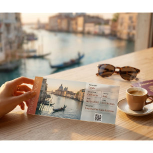 Italien Reise Überraschung Bordkarte Für Reisende Einladung