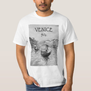 Italien Reise - VENEDIG Schwarz-Weiß-Souvenir T-Shirt