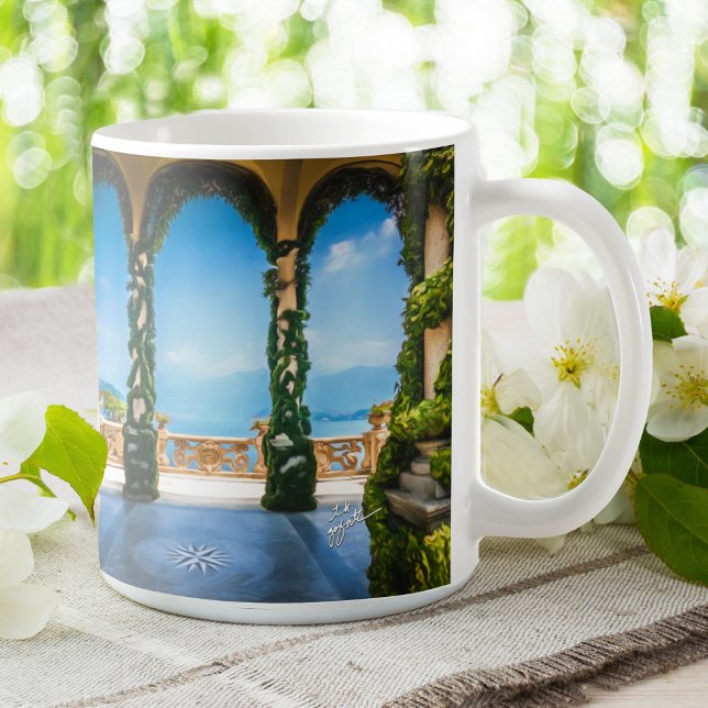 Italien Reisen Italienische Villa Arches Kaffeetasse (Von Creator hochgeladen)