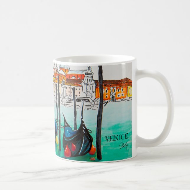 Italien Reisen - VENICE AquarellSouvenir Kaffeetasse (Rechts)
