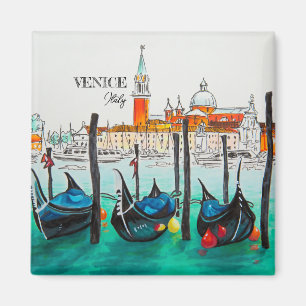 Italien Reisen - VENICE AquarellSouvenir Magnet
