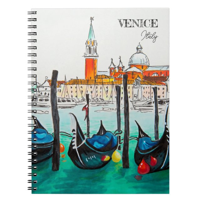 Italien Reisen - VENICE AquarellSouvenir Notizblock (Vorderseite)