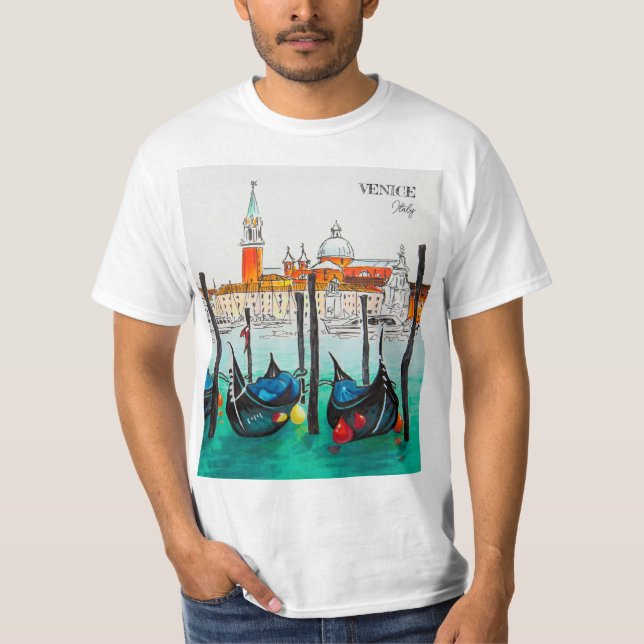 Italien Reisen - VENICE AquarellSouvenir T-Shirt (Vorderseite)