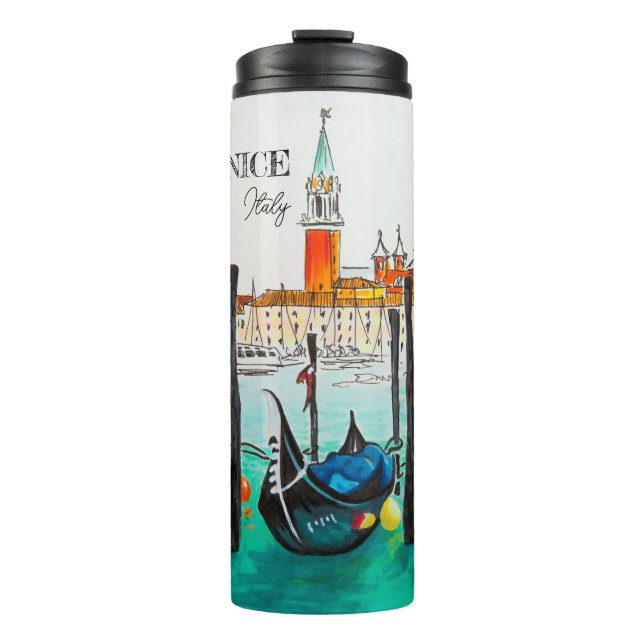 Italien Reisen - VENICE AquarellSouvenir Thermosbecher (Vorderseite)