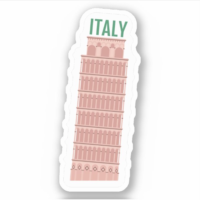 Italien Reisen Vinyl Sticker (Vorderseite)