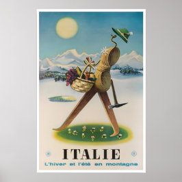 Italien Reiseplakat Italienische Kunst Wandern Dru Poster