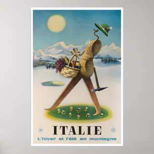 Italien Reiseplakat Italienische Kunst Wandern Dru Poster