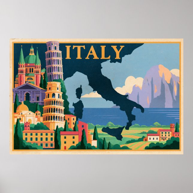 Italien Reiseplakat Poster (Vorne)