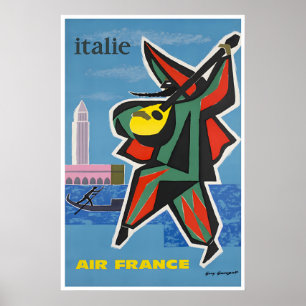 Italien Reiseplakat United Airlines Druck Italieni Poster