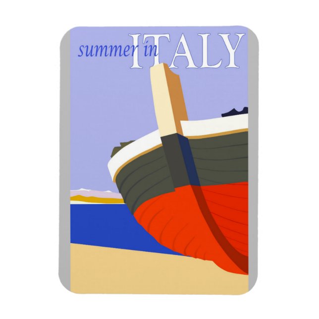 Italien Retro Vintages Italienisches Reiseplakat Magnet (Vertikal)