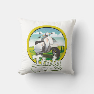 Italien-Roller-Reise-Logo Kissen