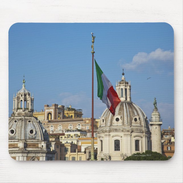 Italien, Rom. Italienische Flagge Mousepad (Vorne)
