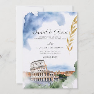Italien Rom Landschaft Zielhochzeit Einladung