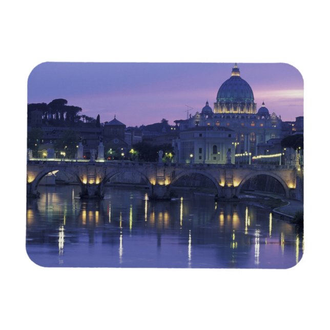 Italien, Rom St. Peter und Ponte Sant Angelo, Magnet (Horizontal)