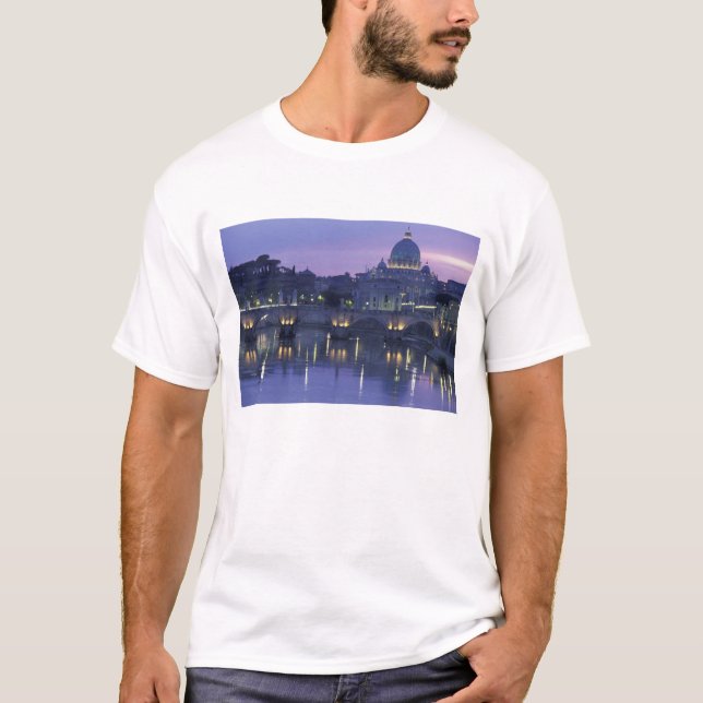 Italien, Rom St. Peter und Ponte Sant Angelo, T-Shirt (Vorderseite)
