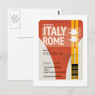 Italien Rom Urlaubsticket Postkarte
