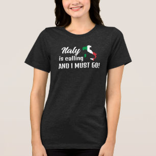Italien ruft Design an Tri-Blend Shirt